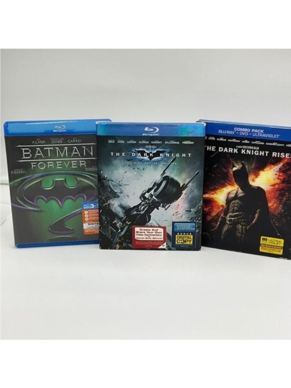 Batman Forever, The Dark Knight t& the Dark Knight Rises on Blu-ray 7 disks